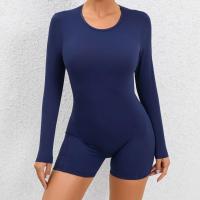 Mono de Yoga sin Espalda 2024 Traje de Gimnasio para Mujeres de Manga Larga Ropa Deportiva de Moda - details 6