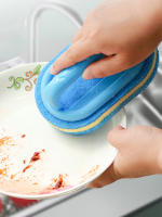 Cepillo De Limpieza Con Mango Y Esponja Herramienta Para Lavar Platos Y Ollas En La Cocina Material PP No Electrónico - details 5