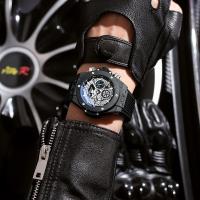 Reloj de cuarzo brillante geométrico para hombres multifunción - details 3