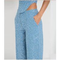 Conjunto de Denim con Lentejuelas BKQU Pantalones de Pierna Ancha y Top de Tanque con Corset sin Correas para Mujeres Outfit de Fiesta de Lujo para Clubes - details 41