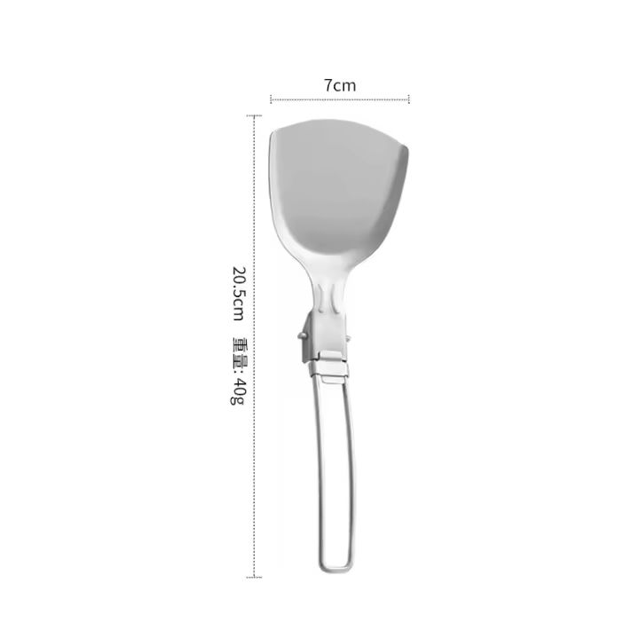 Cubiertos Plegables de Acero Inoxidable 304 para Picnics y Camping al Aire Libre Espátula para Saltear Olla Portátiles para Cocina - 1