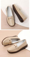 Zapatos De Mujer De Cuero Auténtico Nuevos Antideslizantes Y Ligeros Talla Grande 35-44 Zapatos Planos Para Primavera Y Otoño Con Decoración Metálica - details 9