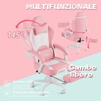 Silla de Oficina con Tejido de Alta Tecnología, Silla Gamer Silla Ordenador con Reposapiés, Cadeira Gaming Chair Silla de Ordenador, Adultos, Adolescentes (Negro) - details 17