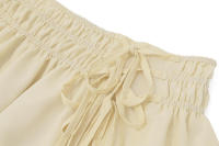 BUNO-nueva moda cordón lateral de cintura alta elegante falda amarilla mujeres vacaciones verano suelta gasa Midi faldas mujer - details 19