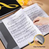 Carpeta de partituras, 60 páginas, soporte para partituras, se adapta a la letra tamaño A4, carpeta de coro grabable y desmontable (negro) - details 5