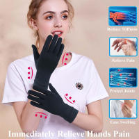 Guantes de cobre de compresión para artritis, guantes de cobre sin dedos para escritura por computadora y trabajo diario, alivio del dolor de manos y soporte - details 15