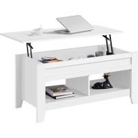 Mesa de Cafe Elevable de Madera Diseño Moderno para Sala con Revistero 104.5 x 49.5 x (49-61.5) cm - details 0