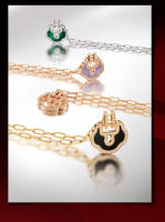 QееΙīп Collar Yu Yi mediano en oro amarillo de 18 quilates con diamantes y jade negro - details 16