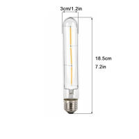 Bombilla de filamento LED T185, T225, T300, 2700K, 2W, 4W, 6W, led edison, tubo de ensayo largo, lámpara retro, bombilla LED vintage lineal - details 7