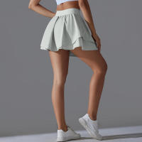 Falda de tenis de bádminton para mujer, interior, secado rápido, elasticidad, doble capa, yoga - details 17