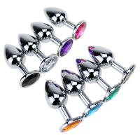 Juguetes Sexuales para Pareja Anal Plug de Acero Inoxidable Suave Dildo Cola Joyería de Cristal Entrenador BDSM Productos Sexuales Tienda - details 3
