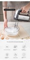Batidora de Mano Tradicional para Hornear y Cocinar Mezclador de Alimentos con Estuche de Almacenamiento y Accesorios de Acero Inoxidable Gris - details 3