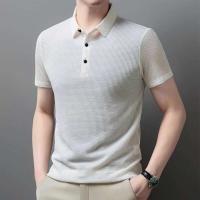 Nueva camisa Polo de color liso, combinada con un tejido vaquero informal de manga corta, cómodo y transpirable, adecuado para el verano - details 22