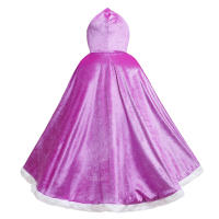 Capa de Elsa para niñas, chal de terciopelo con capucha de dibujos animados, ropa de princesa azul, invierno, 2025 - details 22