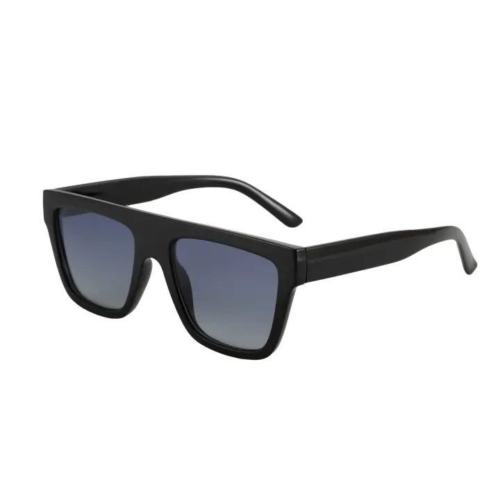 Gafas de sol polarizadas sencillas y modernas, acrílicas neutras rectangulares para mujer y hombre, viajes al aire libre - 1