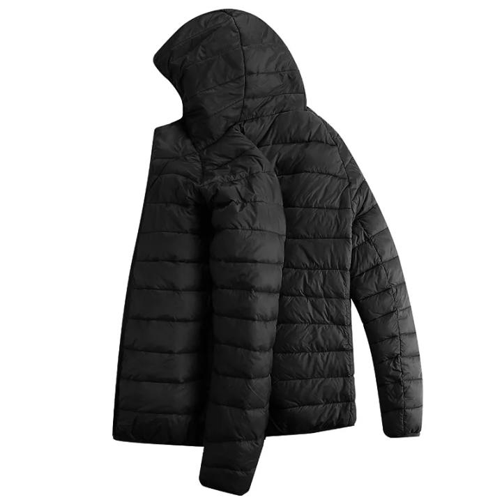 Chaqueta con calefacción USB para hombre, ropa con calefacción con capucha y termostato inteligente, impermeable, color sólido, invierno