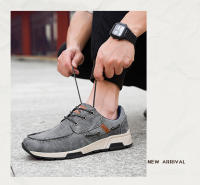 Zapatos para correr clásicos para hombre, zapatillas ligeras de cuero de ante, cómodos zapatos deportivos de gran tamaño, zapatos planos transpirables para correr - details 5