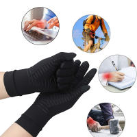 Guantes de cobre de compresión para artritis, guantes de cobre sin dedos para escritura por computadora y trabajo diario, alivio del dolor de manos y soporte - details 17
