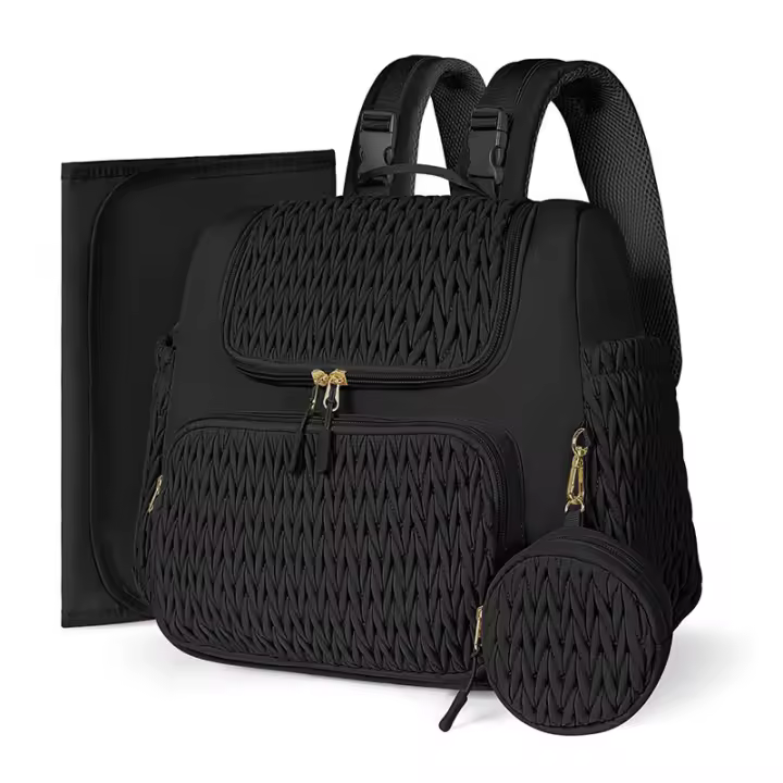 Bolsas de pañales para mamá, bolsa colgante para cochecito de bebé, mochilas de pañales de gran capacidad con cambiador, cómodas bolsas de lactancia para bebé - 1