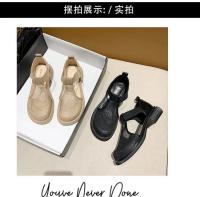 Sandalias de Punta Cerrada para Mujer Zapatos Negros, Transpirables, Moda Media, Planos, Cómodos con Hebilla Exterior - details 9