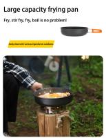 Juego de olla portátil para acampar al aire libre, cocina de montañismo, tetera de Picnic, hervir y freír, combinación de vajilla - details 5