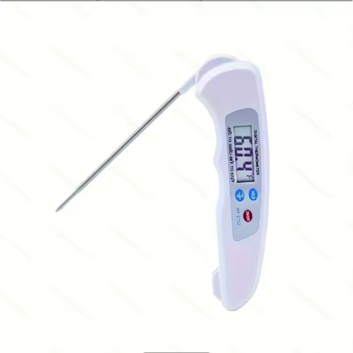 Termómetro plegable a prueba de polvo, sonda para leche, cocina, aceite para hornear, barbacoa, medidor de temperatura del agua y alimentos, 1 ud. - 1