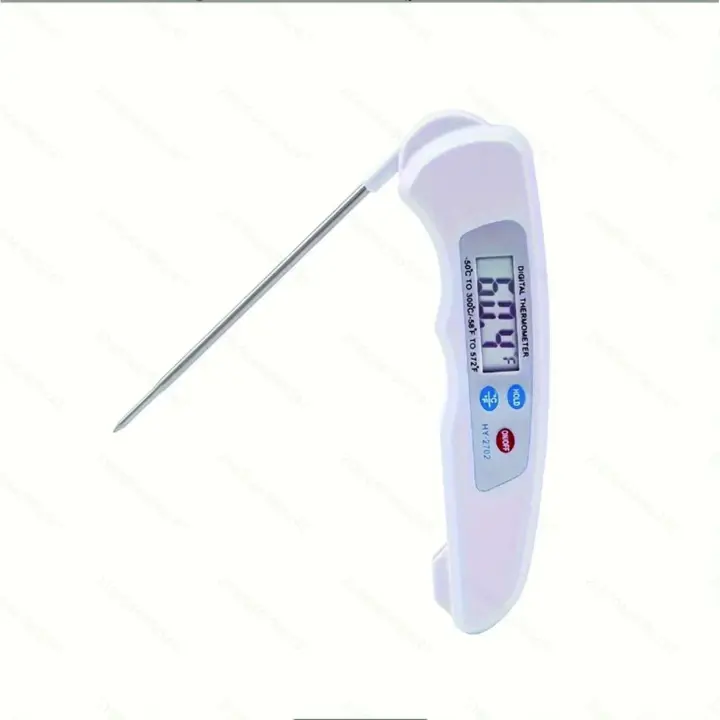 Termómetro plegable a prueba de polvo, sonda para leche, cocina, aceite para hornear, barbacoa, medidor de temperatura del agua y alimentos, 1 ud. - 1
