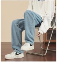 Jeans casuales para hombre Moda Pierna ancha hasta el tobillo Color Azul claro Gris Negro Talla 3XL - details 17