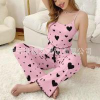 Conjunto de Pyjama de Dos Piezas para Mujer Vestir de Corazón con Pantalones Largos - details 1