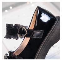 Zapatos de cuero para niña, calzado de princesa de encaje con suela suave, moda Lolita para fiesta, temperamento elegante, primavera y otoño, 2024 - details 3