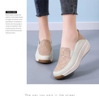 Zapatos Deportivos Casuales Para Mujer Con Suela Gruesa Talla plus 43 Material Superior De Cuero Genuino Transpirable Y Ligero Moda Zapatos Para Caminar - details 5