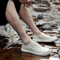 Al aire libre pareja agujero zapatos vadear tendencia de ocio sandalias de playa de los hombres y las mujeres transpirable suela suave hueco zapatos de lluvia - details 21