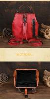 Mochila Vintage de cuero para mujer, bolso femenino con relieve, antirrobo, novedad de 2024 - details 8