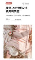 Juego de Ropa de Cama de Algodón Deshidratable de Doble Capa Diseño de Borde de Madera - details 5