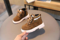 Botines de cuero para niños, botas de cuero para niños, botas Martin para niños pequeños, zapatos antideslizantes impermeables para bebés - details 9