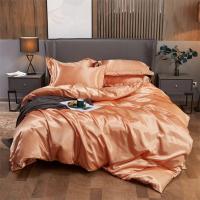 Funda de Edredón de Seda Imitación de Satén Tapete para Cama Conjunto de Textiles Domésticos Europeos y Americanos Funda de Almohada de Tamaño King 240x220 - details 10