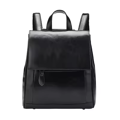 Mochila De Cuero genuino para mujer, bolso de hombro de moda, europeo y americano, de viaje, 2019 - 1