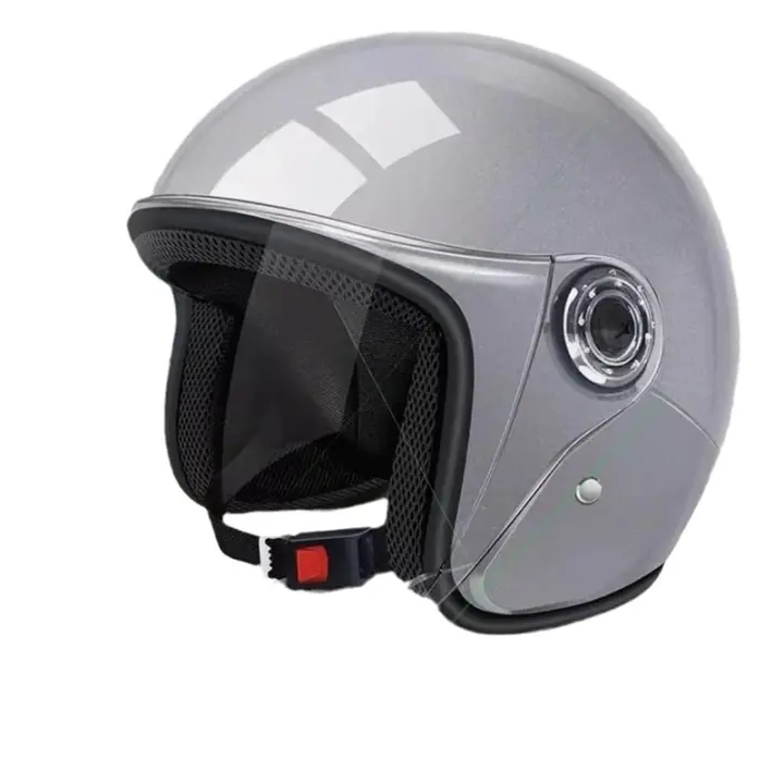Casco De Moda Para Mujer Y Hombre Con Protección Solar De Cuatro Estaciones Casco De Moto Abierta Absorbente Térmico Para Moped - 1