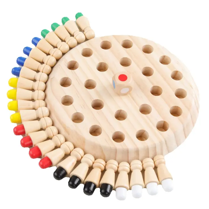 Juego de Memoria de Colores de Madera para Niños, Juguete Educativo, Desarrollo Cognitivo, Interacción Padre-Hijo, Entrenamiento - 1