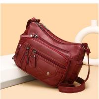 Bolso De Mensajero De Hombro Multicapa Con Múltiples Compartimentos De Cuero Suave De Moda Para Mujer - details 5