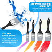 Juego de pinceles de silicona para pintura de resina, 4 piezas, moldeador de Color, catalizador, 1 1,5 2 2,5 pulgadas de ancho - details 7