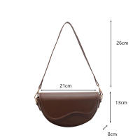 Pequeño bolso de cuero de PU para mujer, bolso de hombro tipo bandolera de diseñador vintage con solapa, de moda - details 14