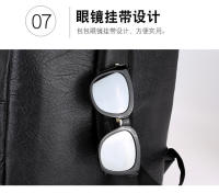 Mochila de cuero impermeable de gran capacidad para computadora de negocios para hombres - details 6
