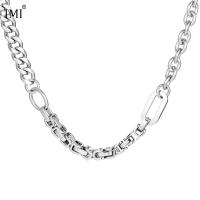 Nicho titanio acero collar collar de patchwork gargantilla moda hombre y mujer con accesorios - details 0