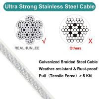 Cable de Atadura para Perros con Revestimiento de PVC Resistente a Masticaciones Longo suficiente para Perros Grandes Adecuado para Acampar al Aire Libre - details 4