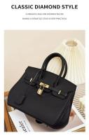 Bolso de hombro de cuero para mujer, bolso Kelly, Lychee Platinum, versátil, regalo para niñas, accesorios para atuendo, moda - details 15
