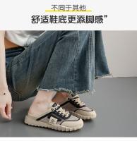 Malla zapatos de las mujeres de verano de las mujeres de fondo plano antideslizante perezoso bolsa de un pedal sandalias de cabeza bolsa cabeza media zapatillas fuera - details 20