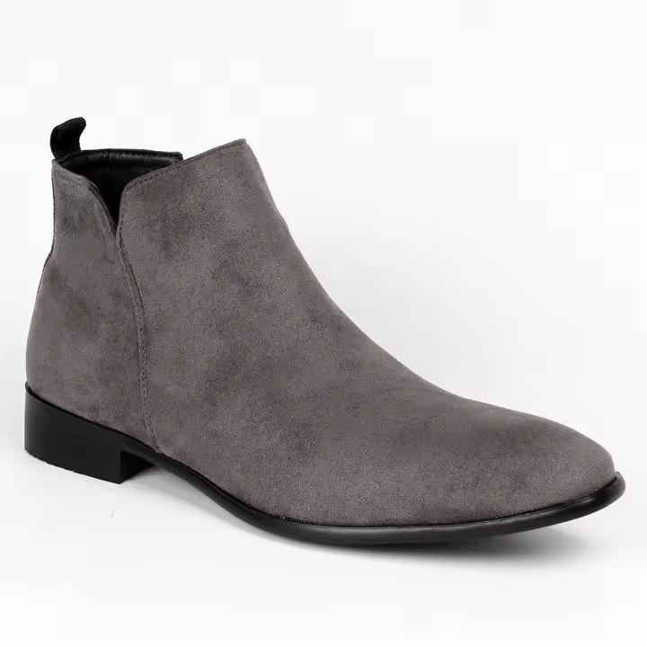 Botas Chelsea para hombre, cabeza cuadrada pequeña, zapatos para hombre, botas cortas de moda versátil, botines - 1