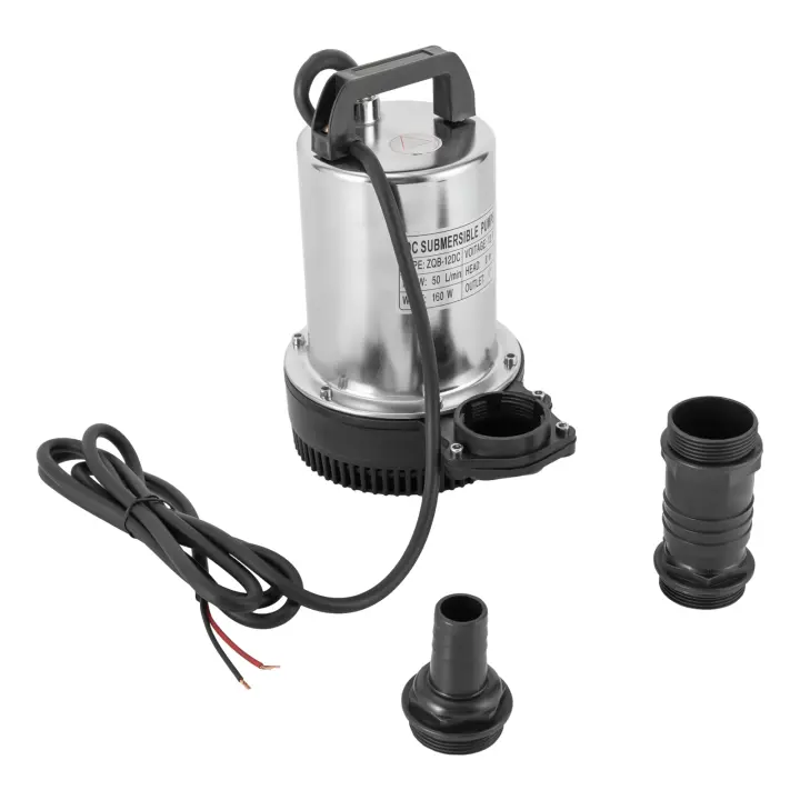 Bomba de sumidero séptico de drenaje de aguas residuales, sumergible, de alto rendimiento, para jardín, 160w, 12v - 1