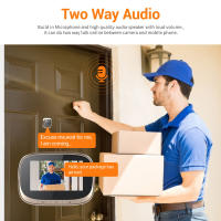 Mirilla electrónica puerta inteligente exterior interfono Timbre con camara - details 4